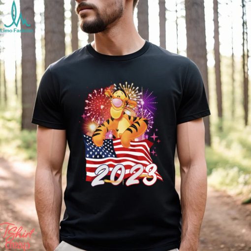 Tigger American Flag 2023 4th Of July Independence Day Tshirt