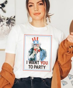 Uncle Sam I want you to party 4th of July 2023 shirt