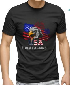 Usa Great Again 4th Of July Bald Eagle American Flag Shirt