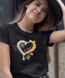 Vegas Golden Go Knights Go Love Heart Shirt
