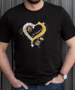 Vegas Golden Go Knights Go Love Heart Shirt