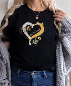 Vegas Golden Go Knights Go Love Heart Shirt