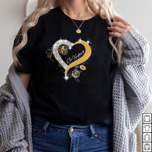 Vegas Golden Go Knights Go Love Heart Shirt