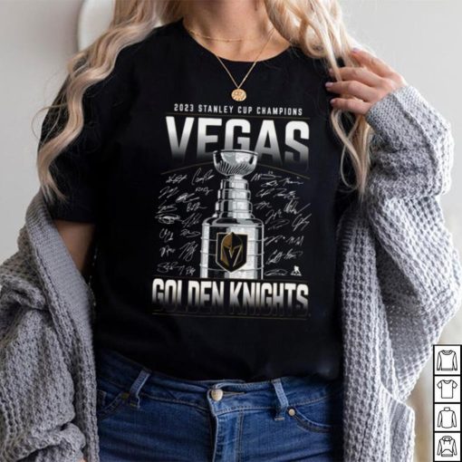 Vegas Golden Knights 2023 Stanley Cup Champions Signature Roster T Shirt