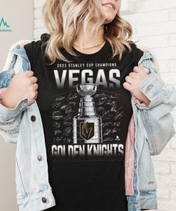 Vegas Golden Knights 2023 Stanley Cup Champions Signature Roster T Shirt