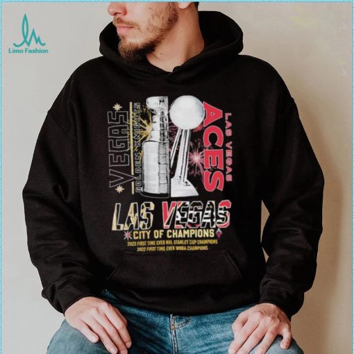 Vegas Golden Knights And Las Vegas Aces City Of Champions Stanley Cup WNBA Shirt