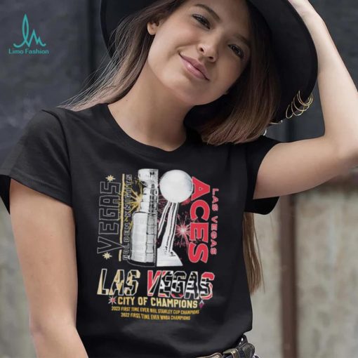 Vegas Golden Knights And Las Vegas Aces City Of Champions Stanley Cup WNBA Shirt