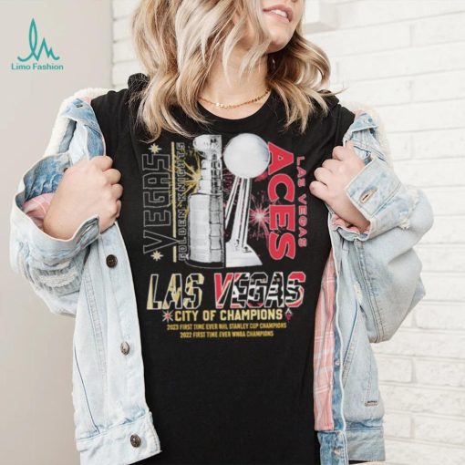 Vegas Golden Knights And Las Vegas Aces City Of Champions Stanley Cup WNBA Shirt