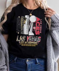 Vegas Golden Knights And Las Vegas Aces City Of Champions Stanley Cup WNBA Shirt