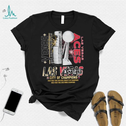 Vegas Golden Knights And Las Vegas Aces City Of Champions Stanley Cup WNBA Shirt
