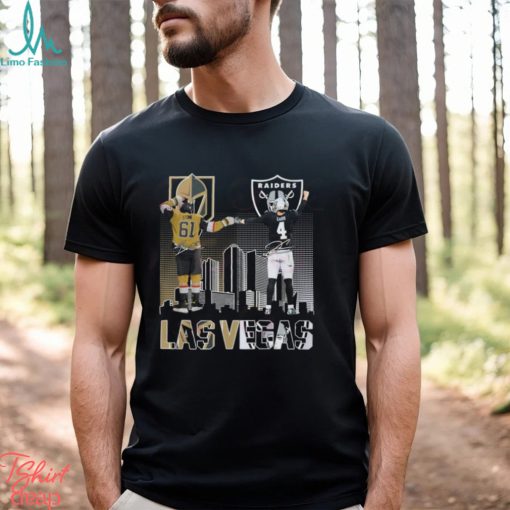 Vegas Golden Knights Stone And Las Vegas Raiders Carr T Shirt