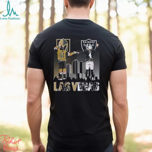 Vegas Golden Knights Stone And Las Vegas Raiders Carr T Shirt