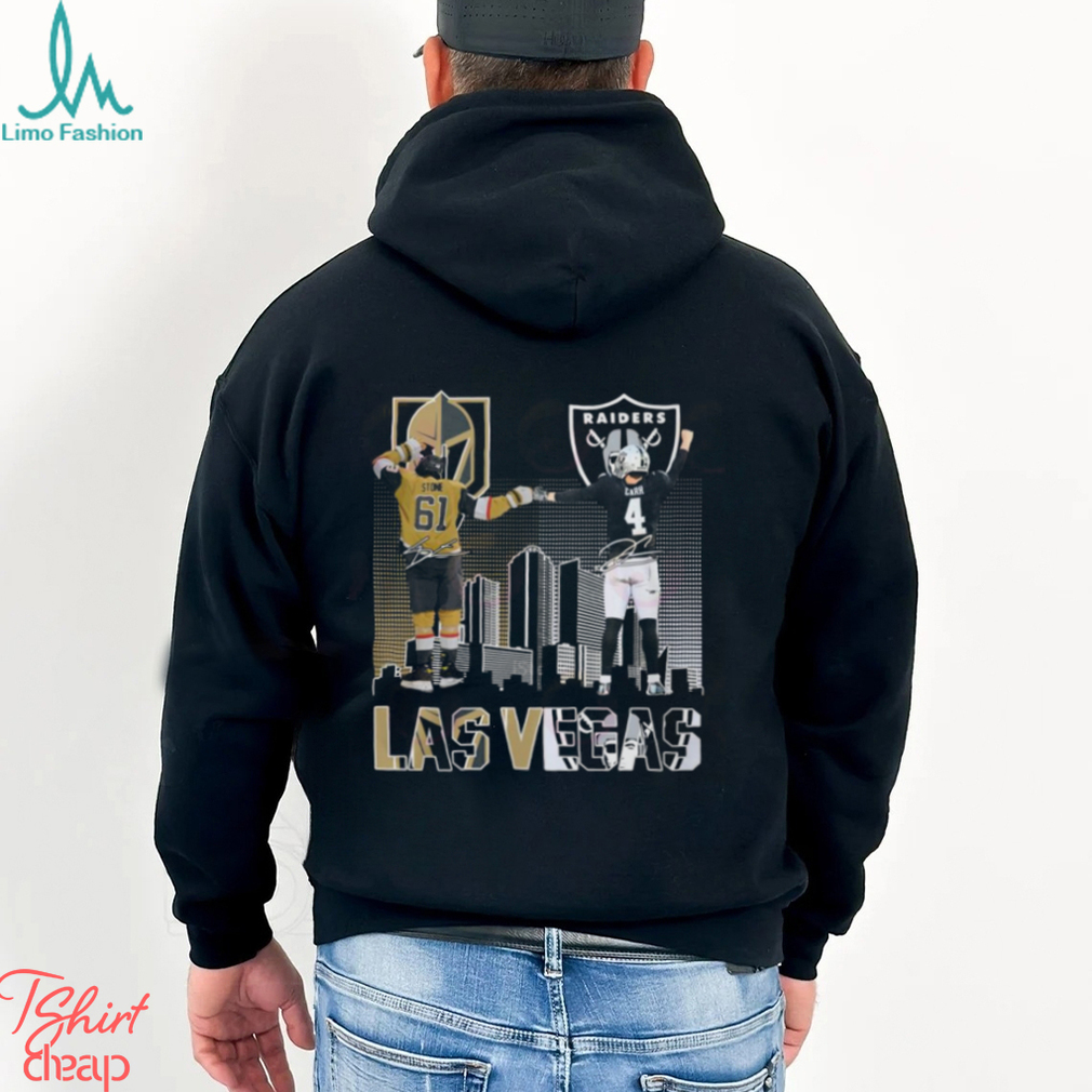Vegas Golden Knights Stone And Las Vegas Raiders Carr T Shirt - Limotees
