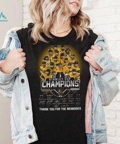 Vegas Golden Knights Team 2023 Stanley Cup Champions Thank You For The Memories Signatures Shirt