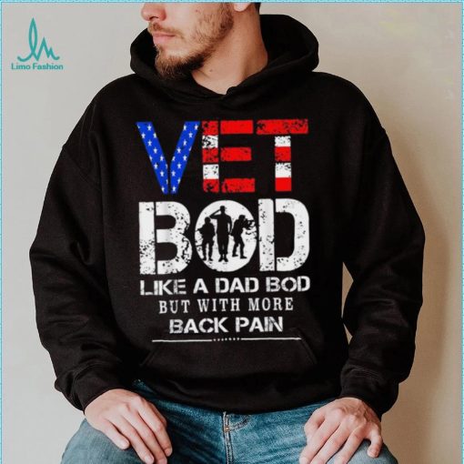 Vet Bod Like Dad Bod But With More Back Pain Veterans Day Crewneck Sweatshirt