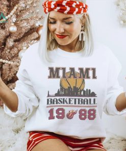 Vintage 1988 Miami Heat Basketball Sweatshirt, Retro Miami Basketball Shirt tee