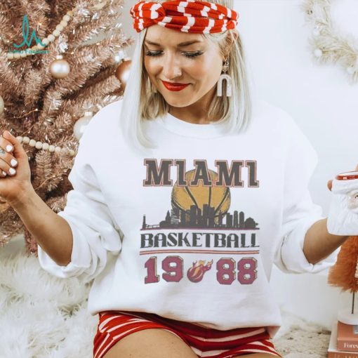 Vintage 1988 Miami Heat Basketball Sweatshirt, Retro Miami Basketball Shirt tee