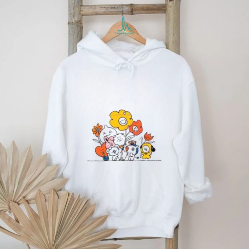 Vintage BTS BT21 Flower Kpop Band Shirt