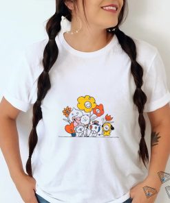 Vintage BTS BT21 Flower Kpop Band Shirt