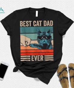 Vintage Best Cat Dad Ever Bump Fist Father’s Day Cat Daddy Unisex T shirt