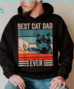 Vintage Best Cat Dad Ever Bump Fist Father’s Day Cat Daddy Unisex T shirt