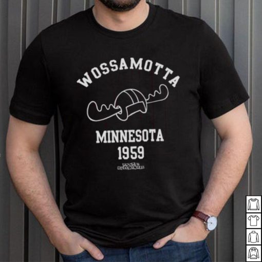 WOSSAMOTTA U ATHLETICS ROCKY AND BULLWINKLE SHIRT