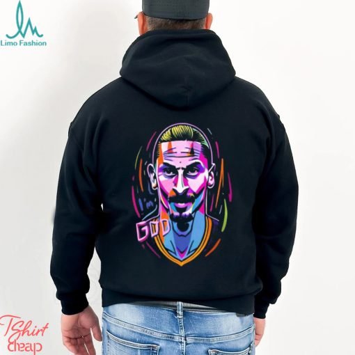 Zlatan The God Popart Caricature Zlatan Ibrahimovic Long Sleeves T Shirt