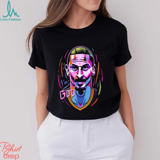 Zlatan The God Popart Caricature Zlatan Ibrahimovic Long Sleeves T Shirt