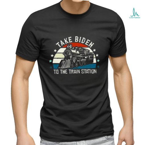 biden take to the train station shirt