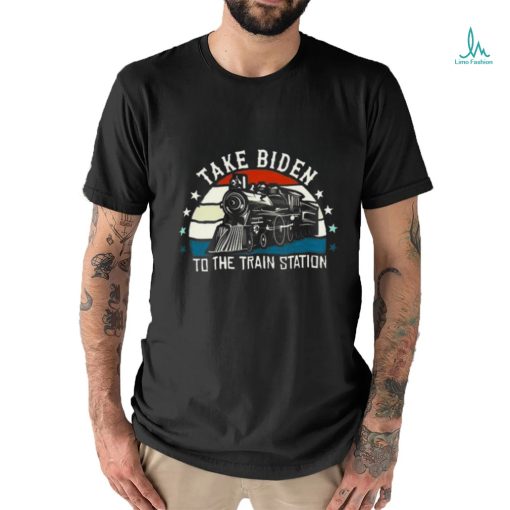 biden take to the train station shirt