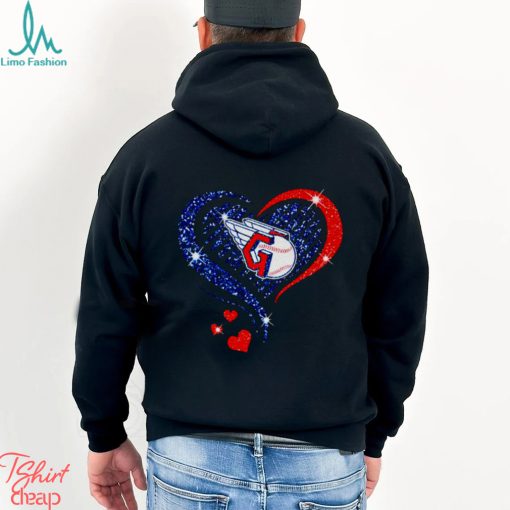 cleveland Guardians baseball logo heart diamond shirt