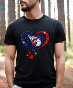 cleveland Guardians baseball logo heart diamond shirt