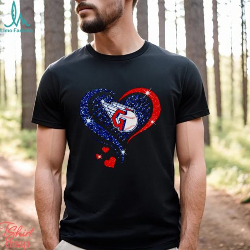cleveland Guardians baseball logo heart diamond shirt
