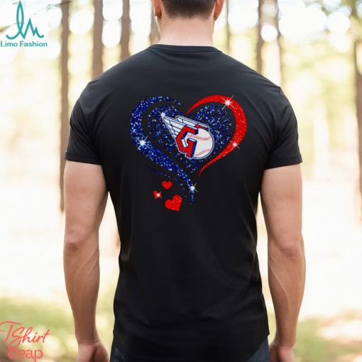 cleveland Guardians baseball logo heart diamond shirt