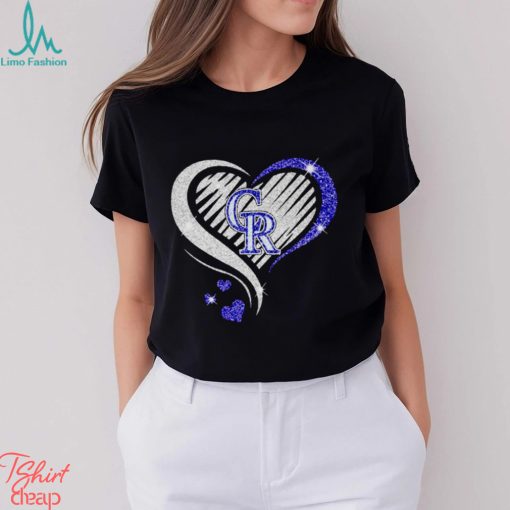 colorado Rockies baseball logo heart diamond shirt