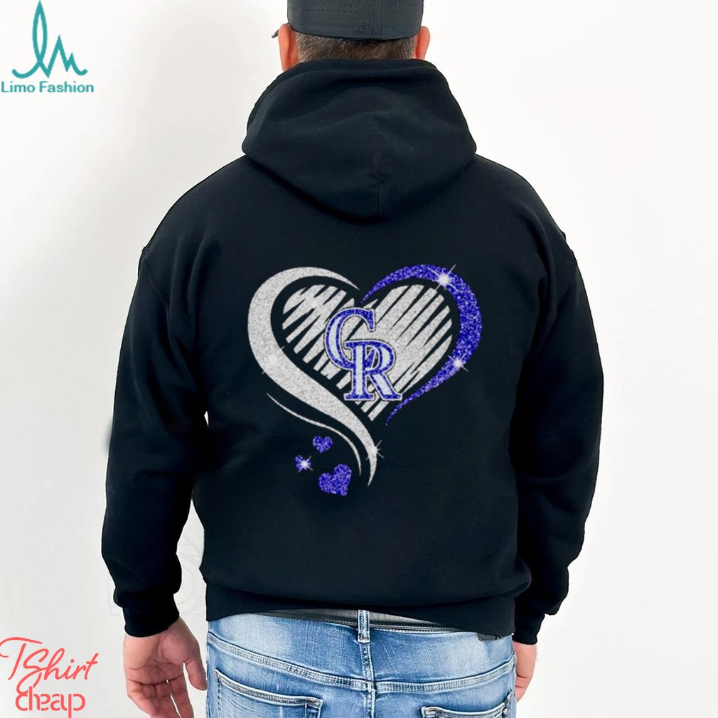 Official Colorado rockies baseball logo heart diamond T-shirt, hoodie, tank  top, sweater and long sleeve t-shirt