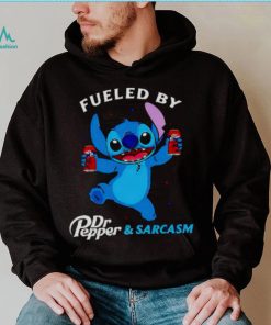 stitch fueled by drink Dr Pepper and sarcasm shirt