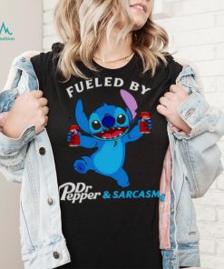 stitch fueled by drink Dr Pepper and sarcasm shirt