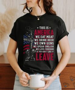 this is america we eat meat we drink beer we own shirt