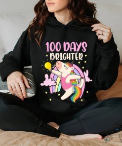 100 Days Brighter unicorn 100 Days Smarter of School T Shirt