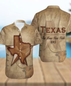 1845 The Lone Star State Texas 3D Hawaiian Shirt