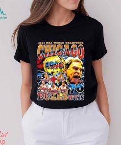 1996 NBA World Champions Chicago Bulls 70 wins retro shirt