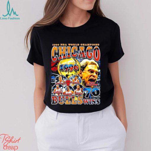 1996 NBA World Champions Chicago Bulls 70 wins retro shirt