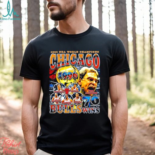 1996 NBA World Champions Chicago Bulls 70 wins retro shirt