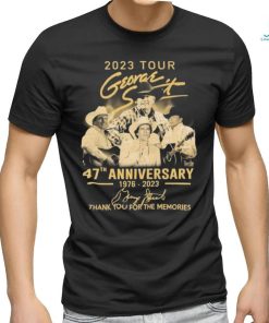 2023 Tour George Strait 47th Anniversary 1967 2023 Merch 2023 Tour George Strait Thank You For The Memories Signatures 2023 T Shirt