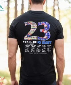 23 years of ny Giant 1925 2023 thank you for the memories signatures shirt