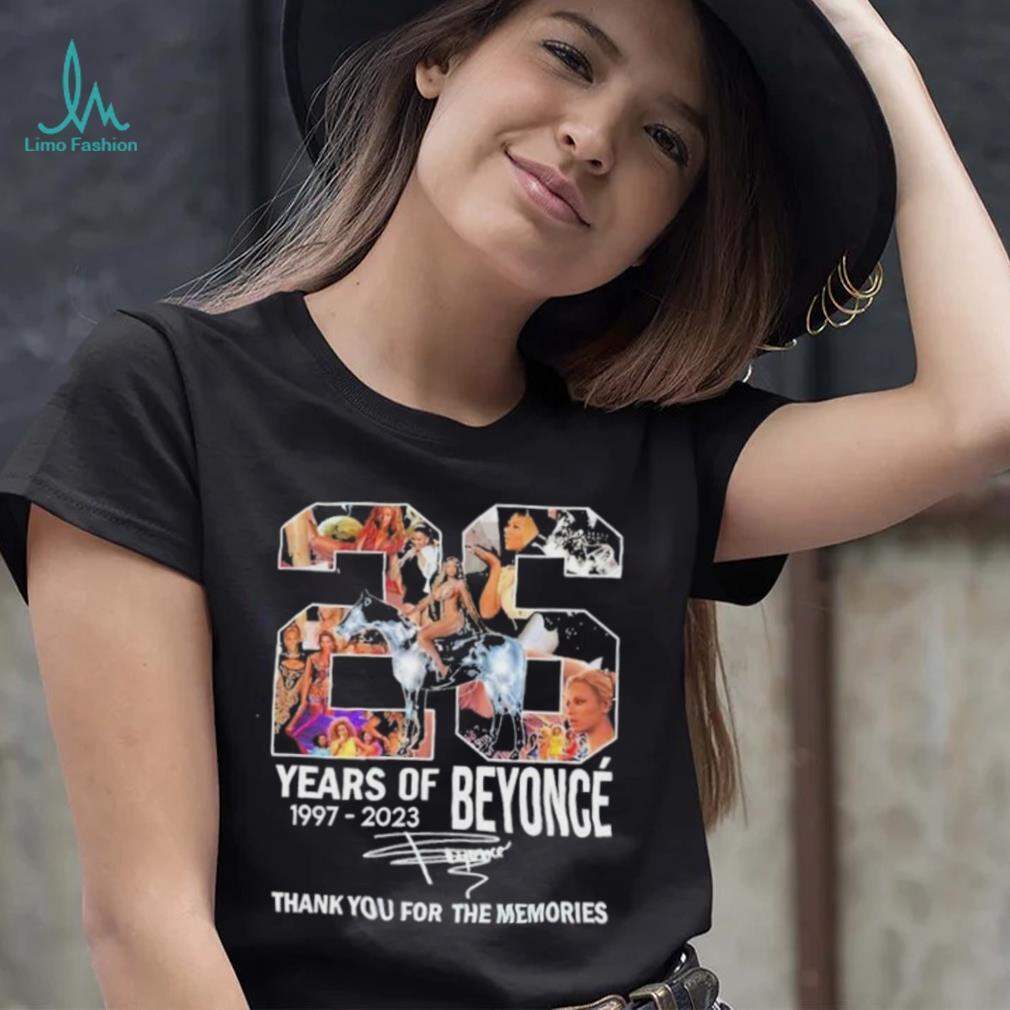 26 Years Of Beyonce Thank For Memories Renaissance Tour T Shirt - Limotees