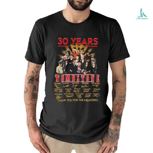 30 years 1993 2023 Tombstone thank you for the memories signatures shirt