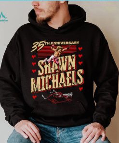 35th Anniversary Shawn Michaels Flying hearts signature shirt