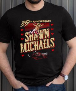 35th Anniversary Shawn Michaels Flying hearts signature shirt